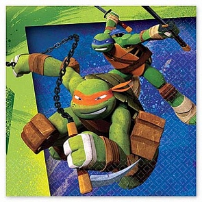 Набор из 16 салфеток серии Черепашки-Ниндзя, 33 см. (Amscan, 1502-1277)